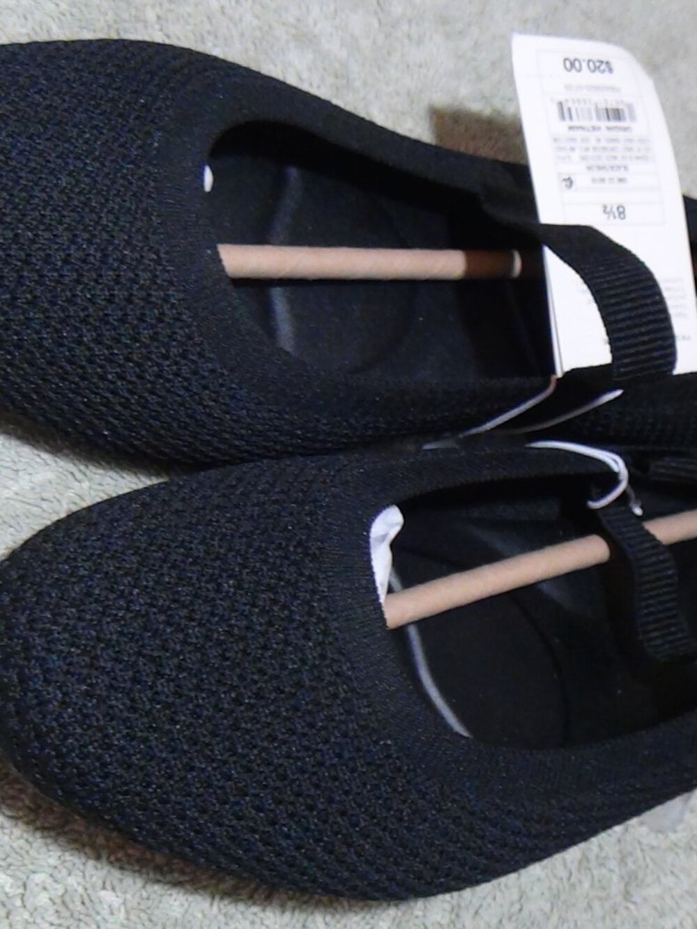 A New Day Womens Shiloh Round Toe Slip-On Mary Jane Flats Size 8.5 Black